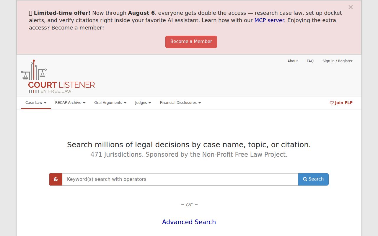 Jackson County court records CourtListener search alternative