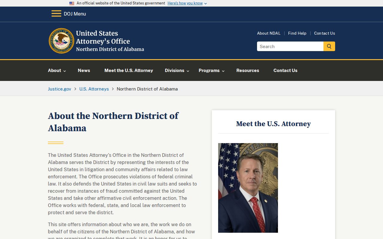 Jackson County court records U.S. Attorney Northern District of Alabama source